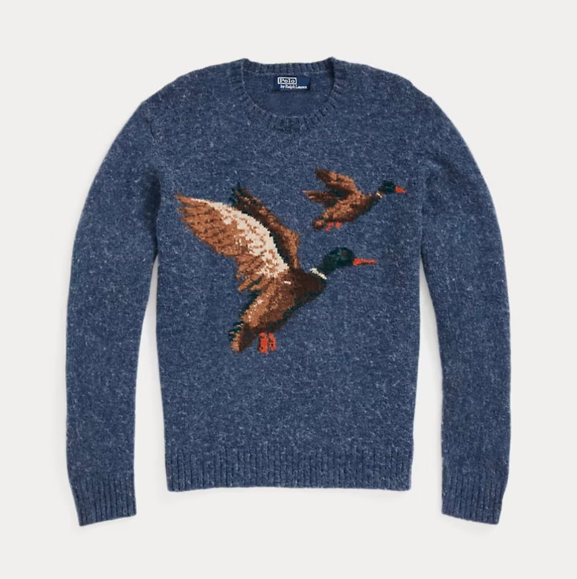 (L)폴로랄프로렌 말라드덕 스웨이드 패치 브러쉬 니트 상품이미지1