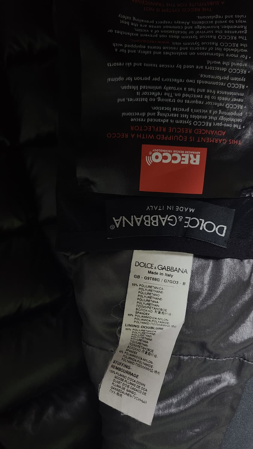 Dolce&Gabbana 구스100 경량패딩 46size 상품이미지4