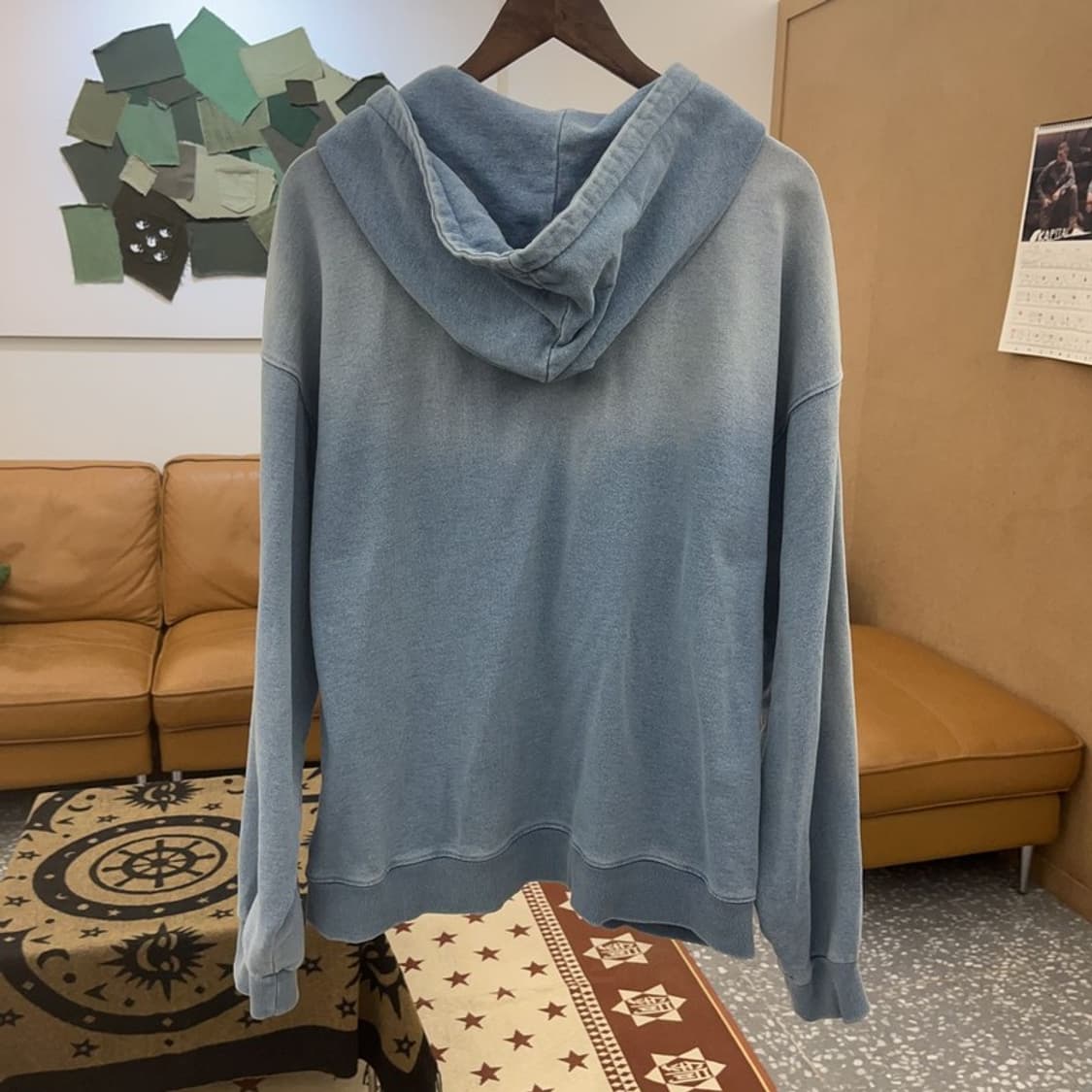 후드후드 아플리케 고딕 그런지 빈티지 워싱 후드집업 3 C08691 상품이미지4