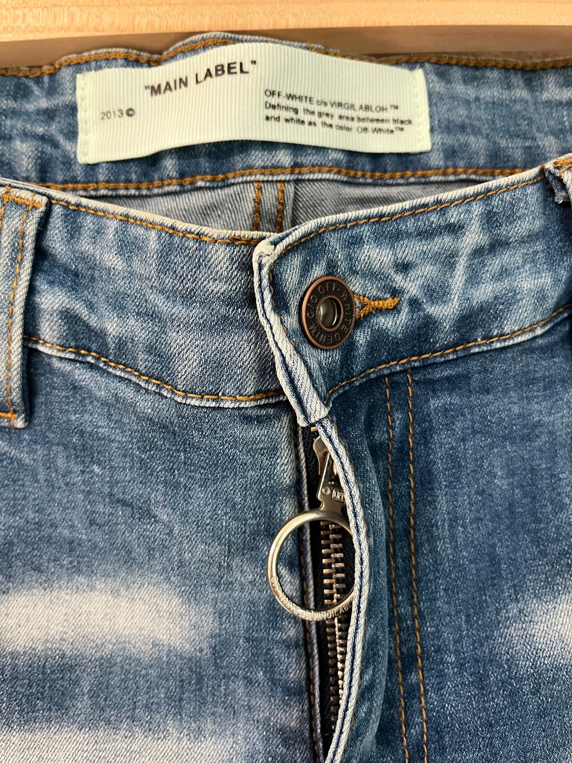 Off-White 프린팅 데님 청바지 34 정품 상품이미지4