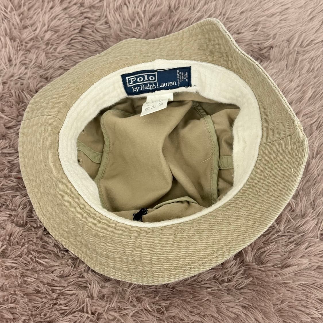폴로 랄프로렌 L,XL 레드포인트 베이지 버킷햇 상품이미지4