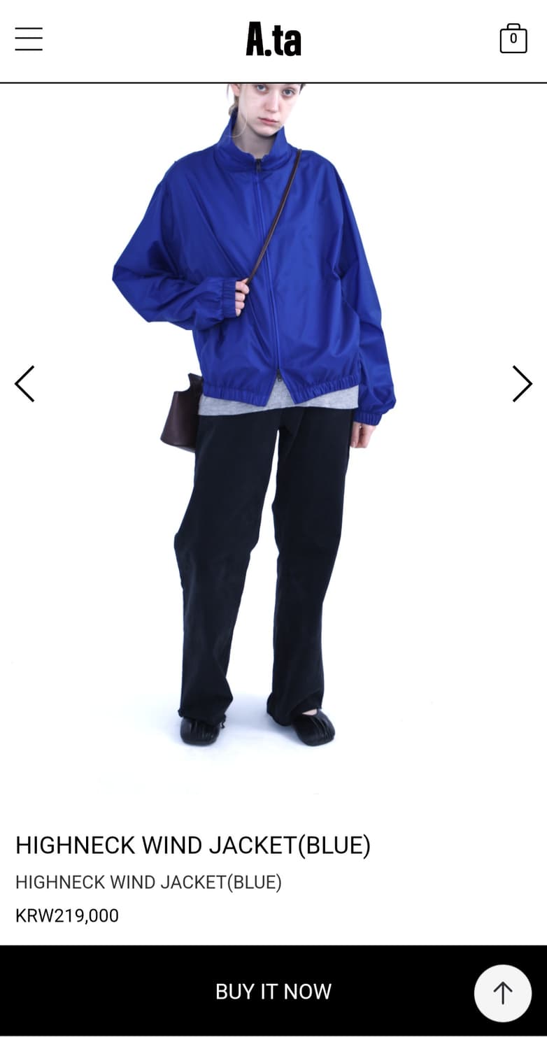 에이타 ata 바람막이 블루 L 상품이미지1