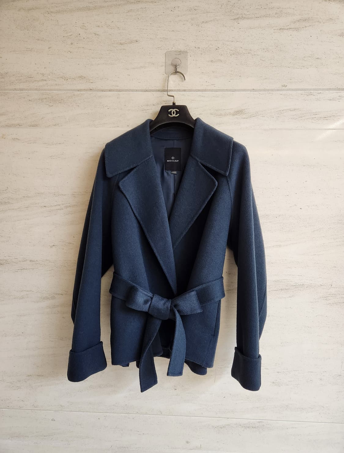 나이스클랍 울캐시미어 블렌드 벨티드 숏코트 55사이즈 상품이미지4