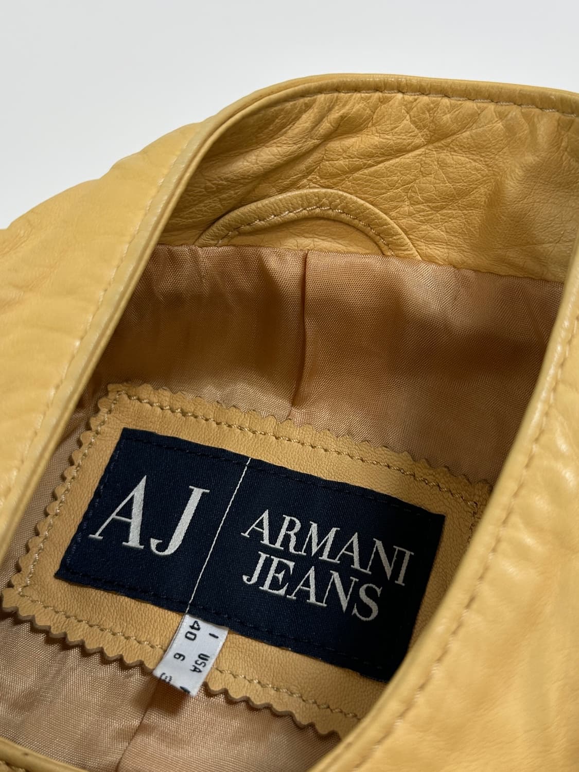 Armani Jeans 00s 슬림 에폴렛 더블 가죽자켓 (44/55) 상품이미지5