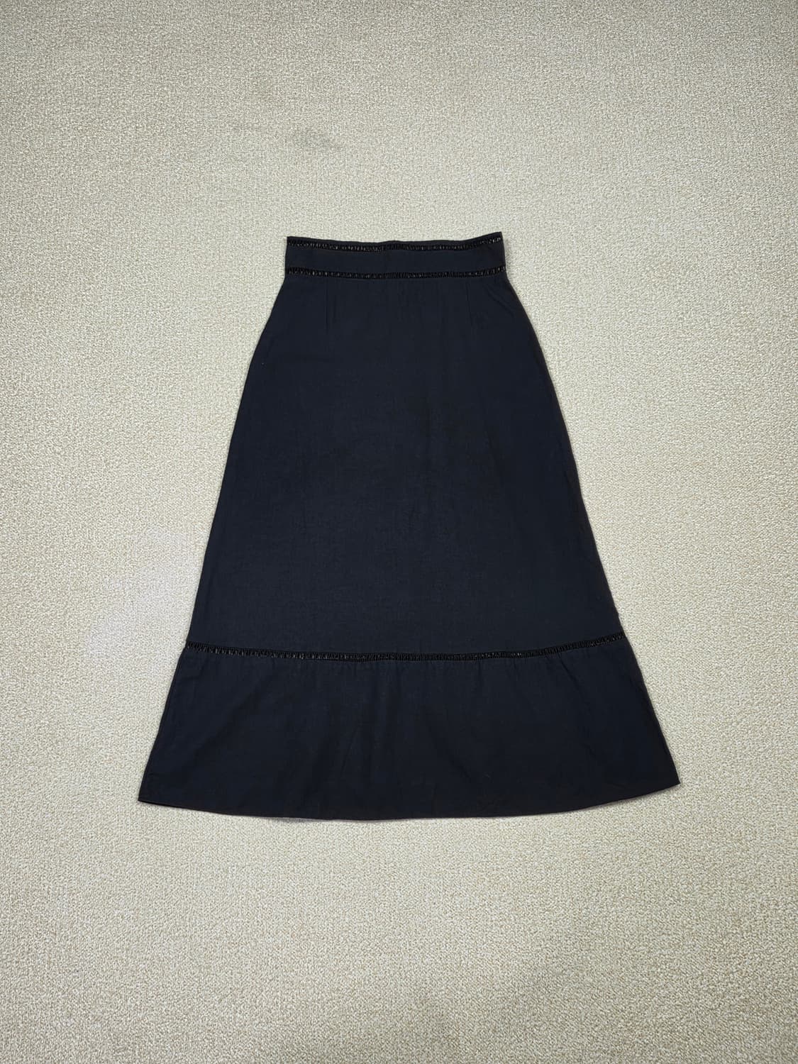 [이자벨마랑] 린넨 블렌드 사다리 레이스 미디 스커트 | S00118 상품이미지1