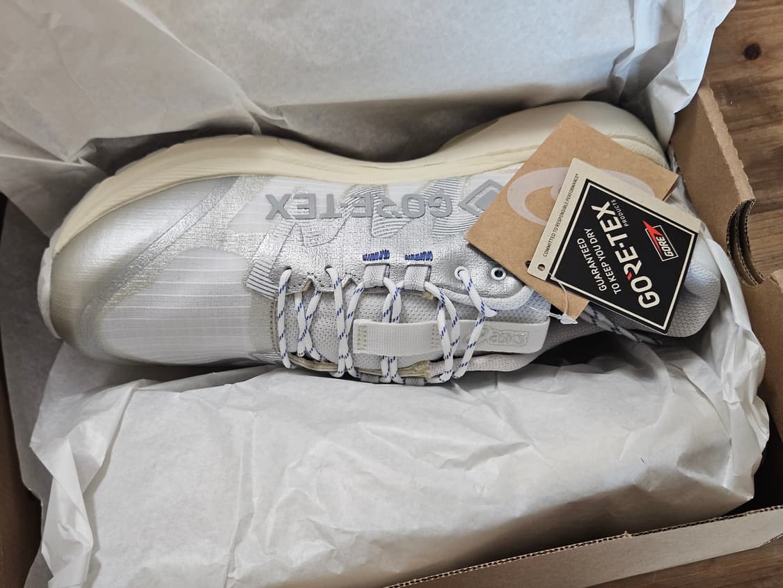 아식스 젤-터레인 GTX 화이트/퓨어 실버 270mm 새상품 상품이미지8