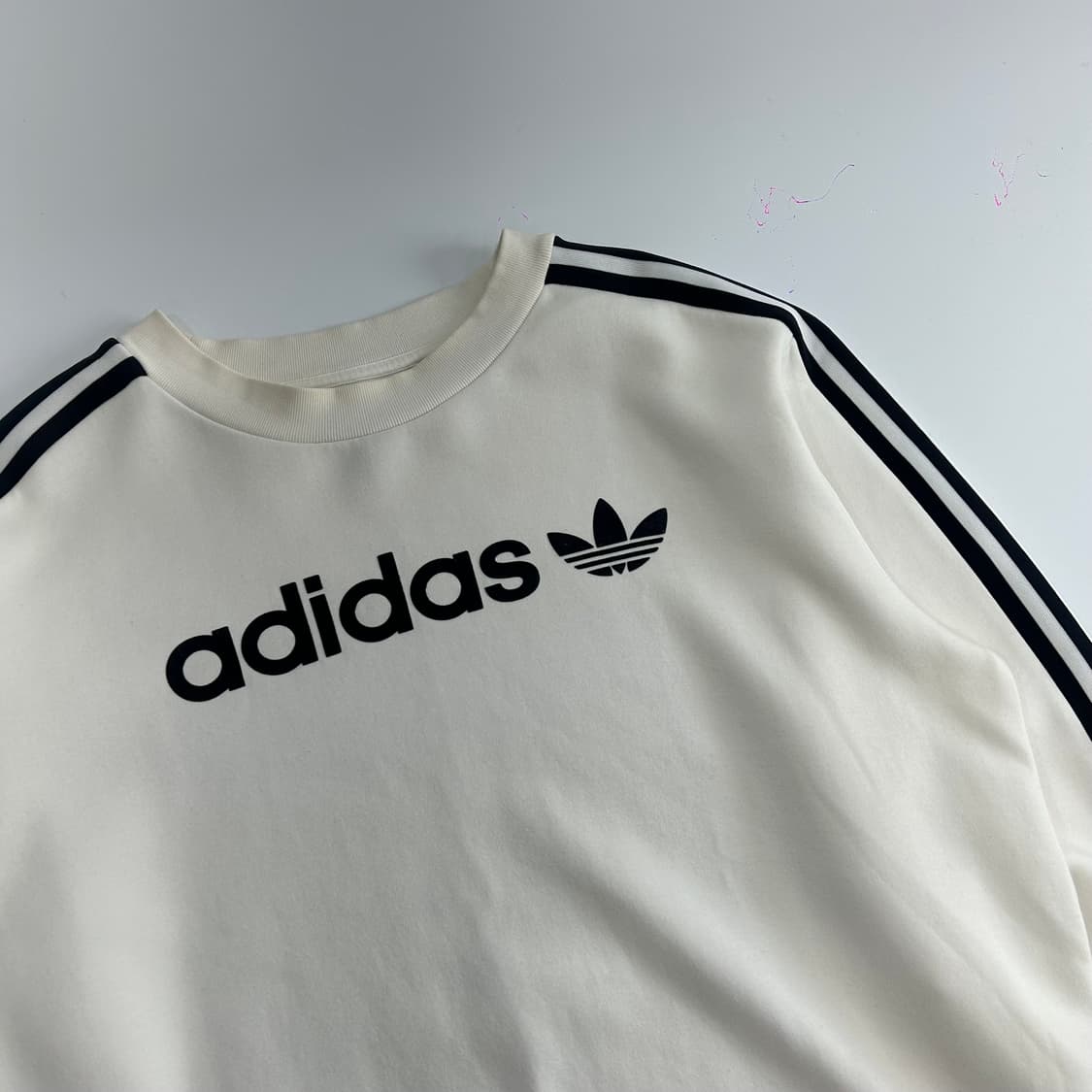 Adidas 아디다스 파이어로고 트랙 아이보리 맨투맨 상품이미지4