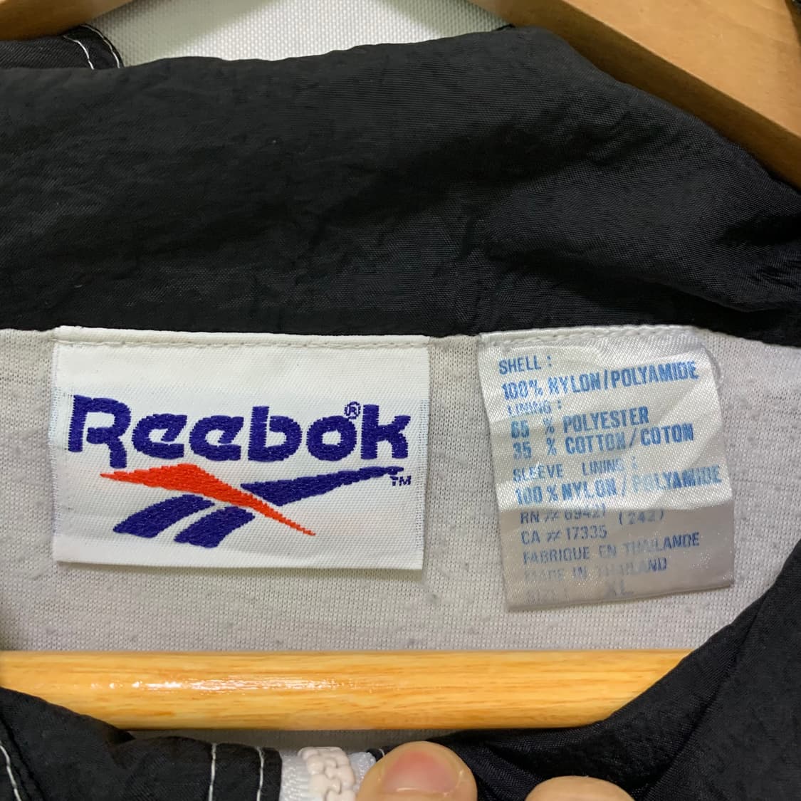 리복 삼색 컬러배색 집업 바람막이 자켓 오버핏 남녀공용 고프코어 상품이미지8