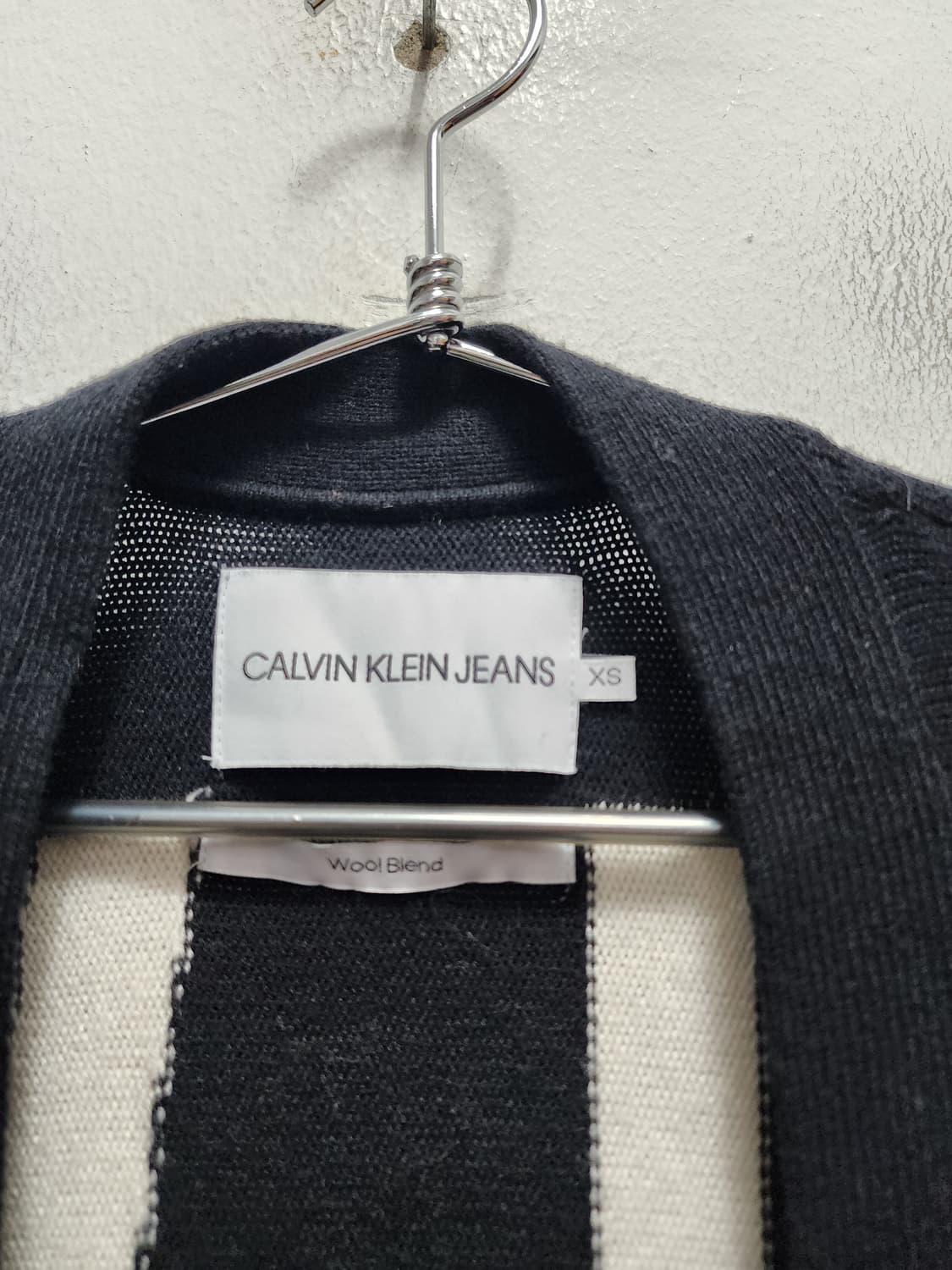 캘빈클라인 wool 블랙 로고 롱 가디건 상품이미지3