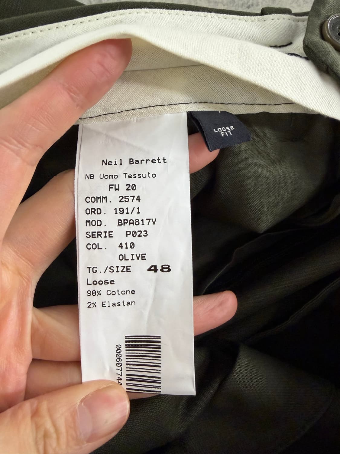 Neil Barrett cotton pants 48 상품이미지7