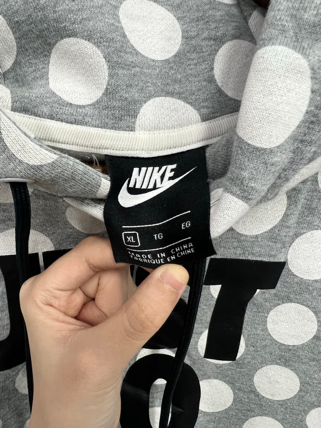 나이키 회색 도트 후드티 상품이미지2