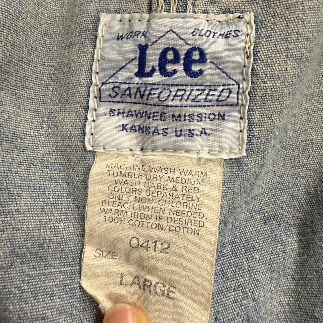 [ 정품/L ] Lee 리 빈티지 데님 초어 워크 자켓 상품이미지5