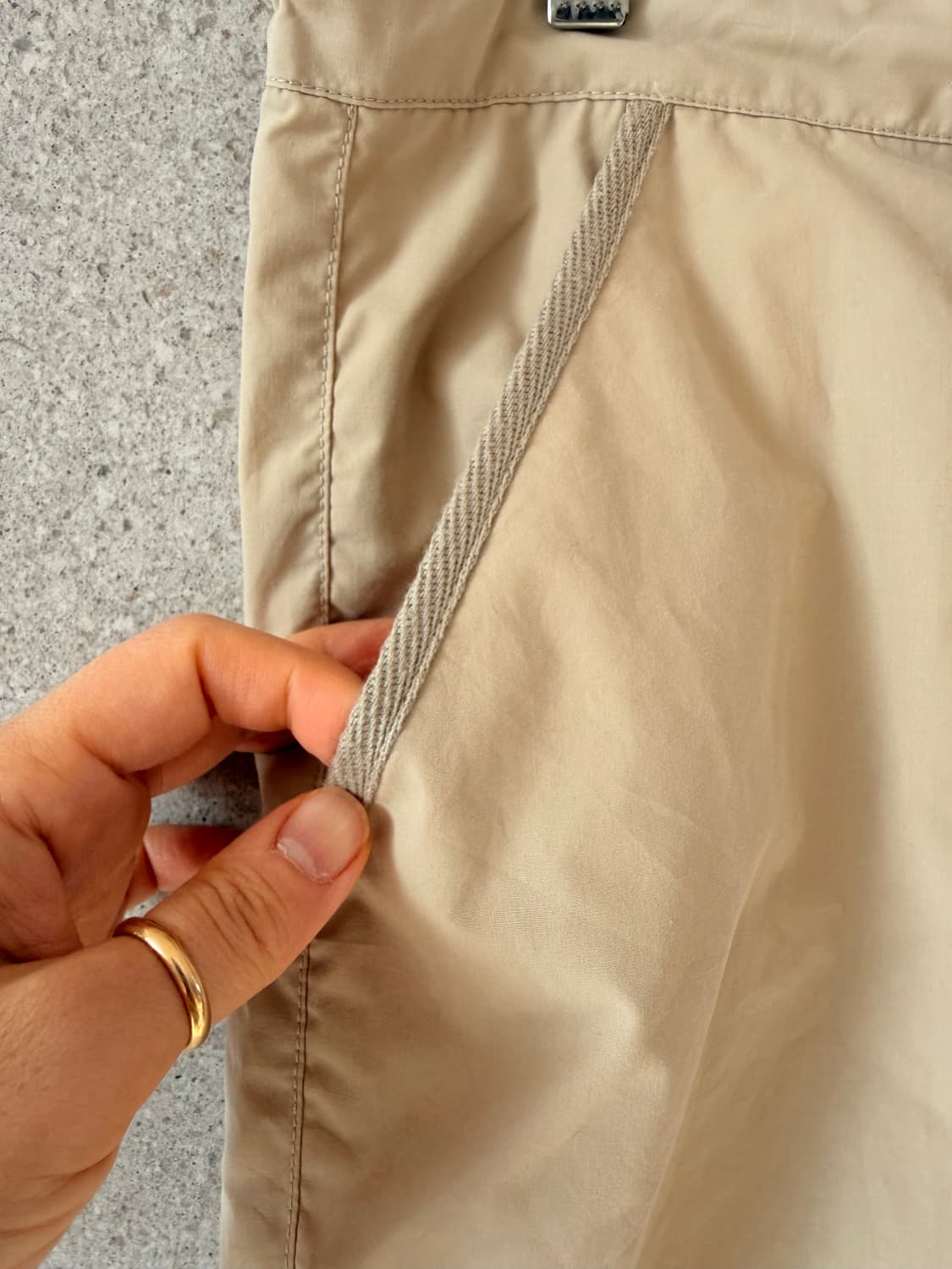 여성 스포츠 바지 스우시 안감 망사 아랫단 지퍼 상품이미지4