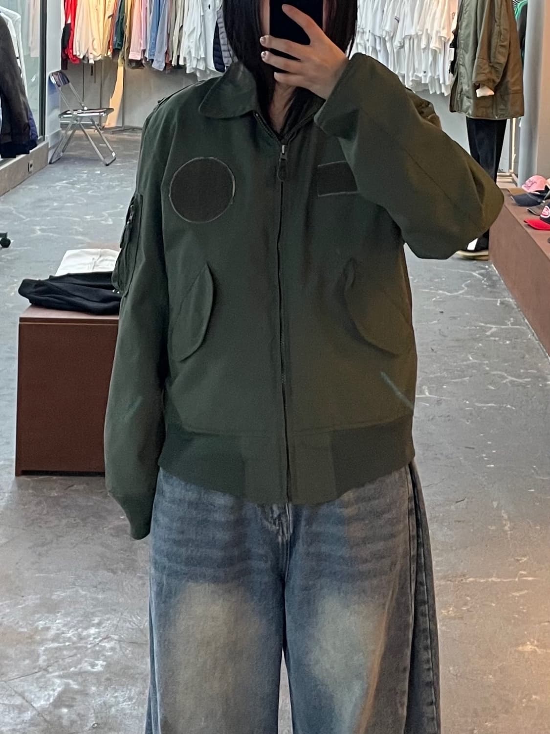 빈티지 공군 카키 항공 자켓 H1611 상품이미지1