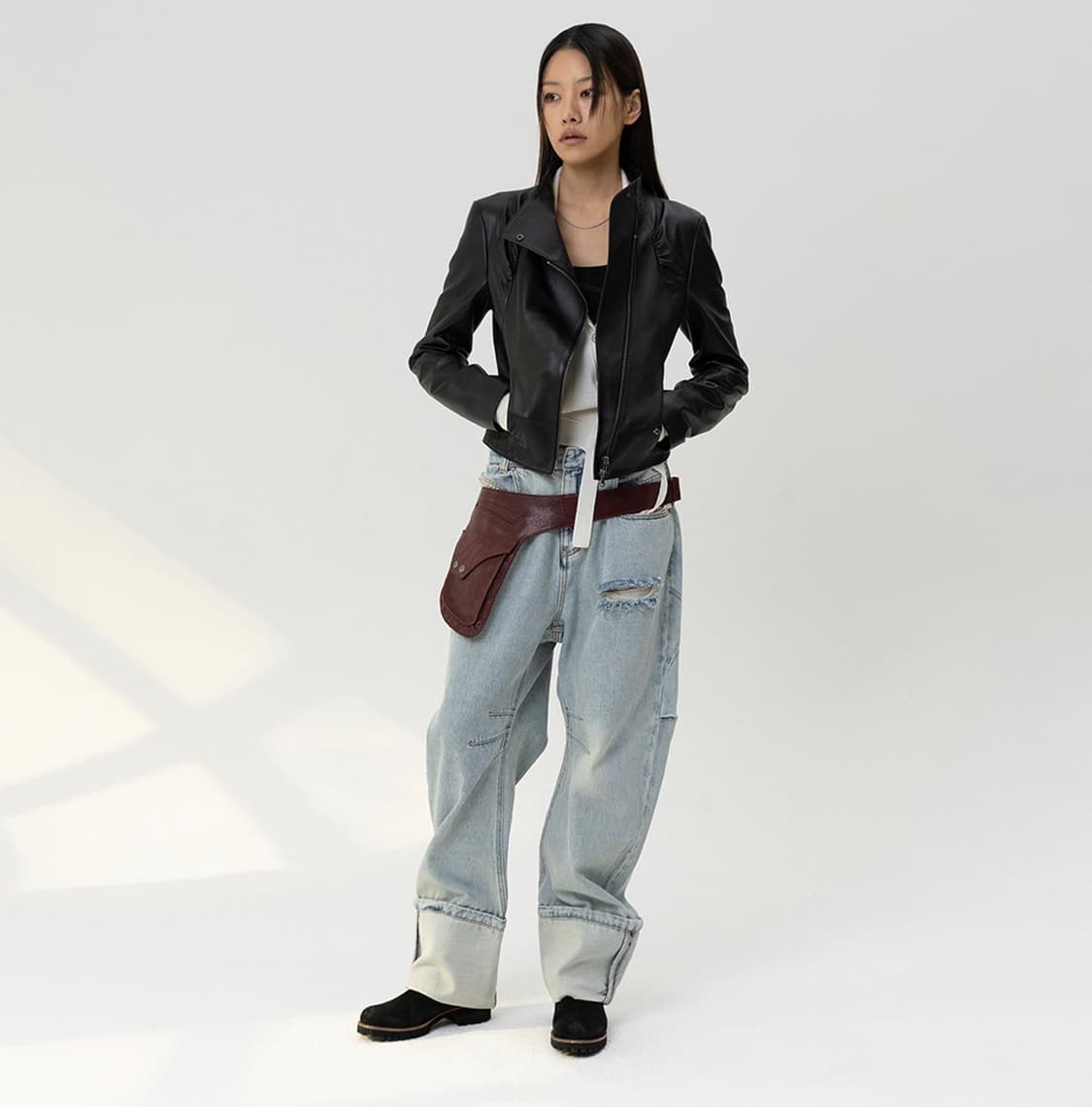 미스치프 Lazy drop jean light blue M 상품이미지2
