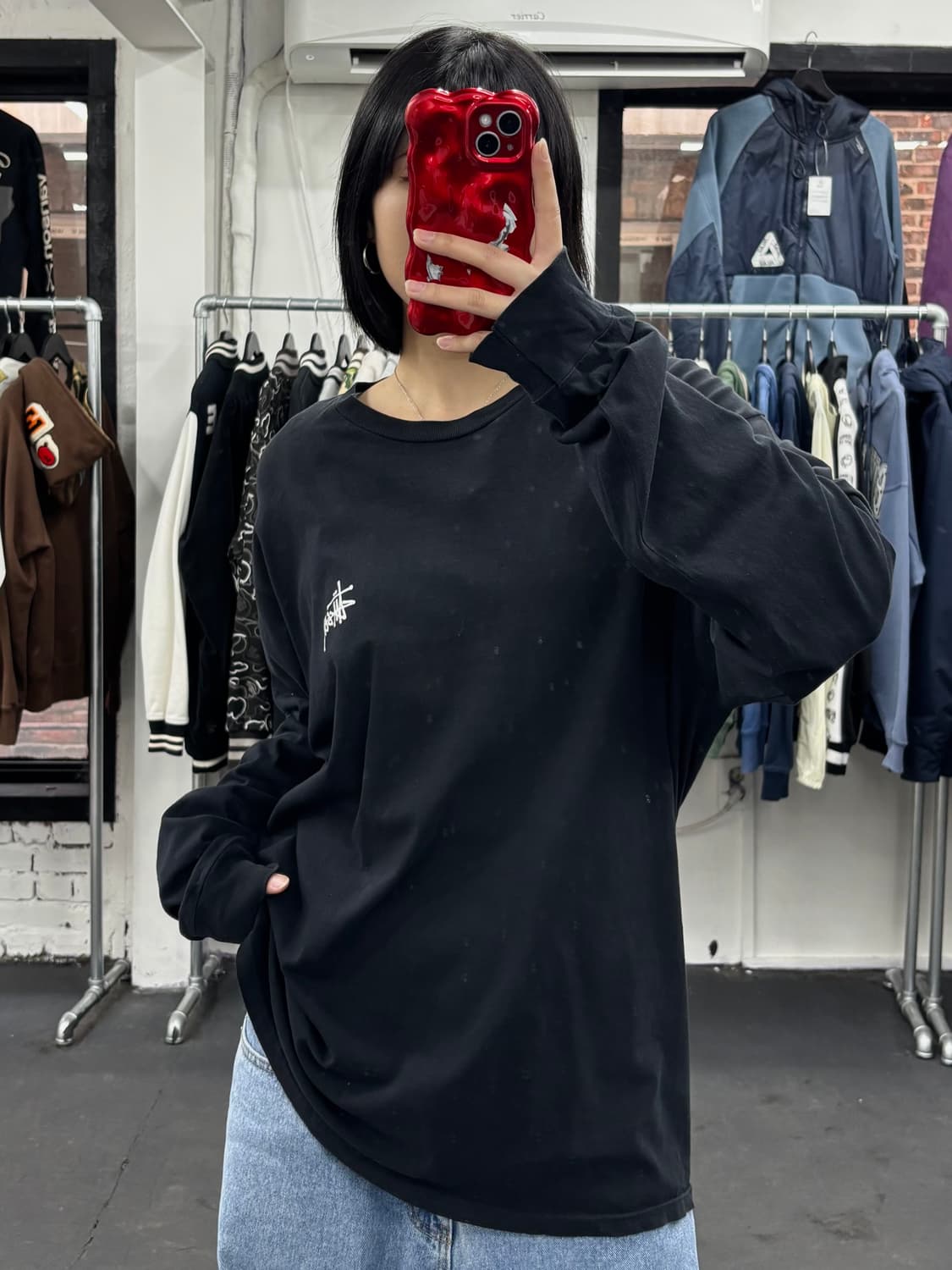 스투시 베이직 로고 롱슬리브 상품이미지2