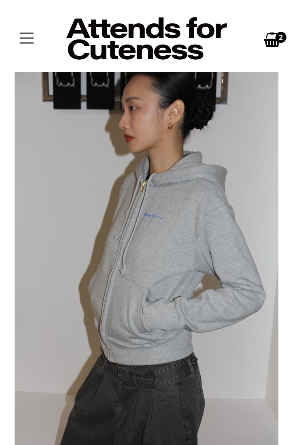 ATTENDS 어텐즈 for hoodie 크롭 집업 상품이미지1