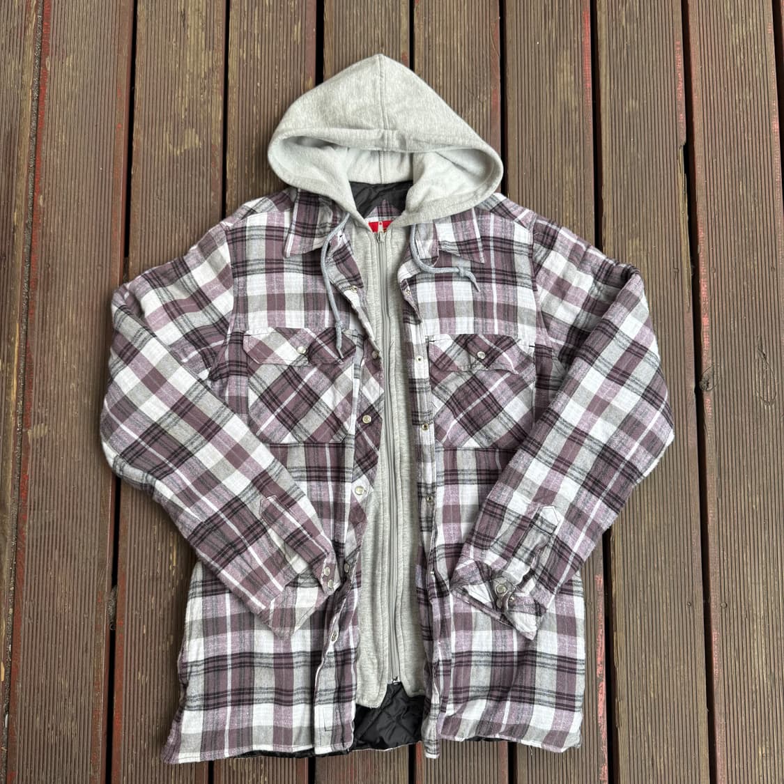 디키즈 체크 후드자켓 상품이미지1