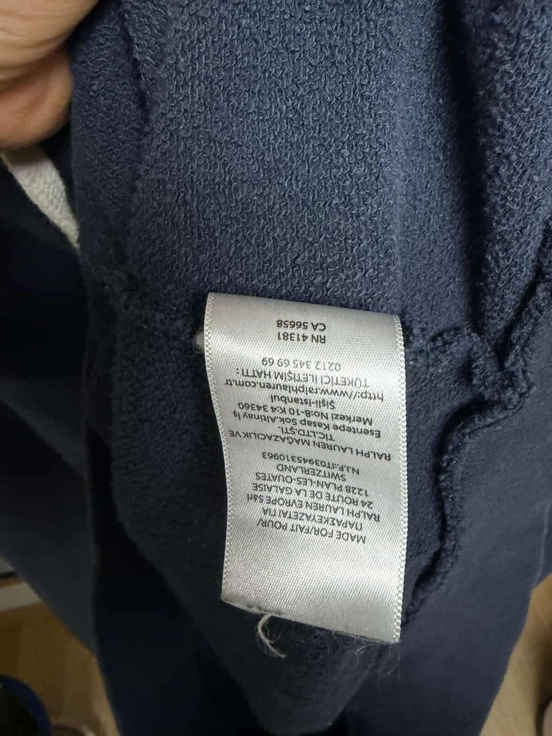 폴로랄프로렌 네이비 후드집업 L 상품이미지5