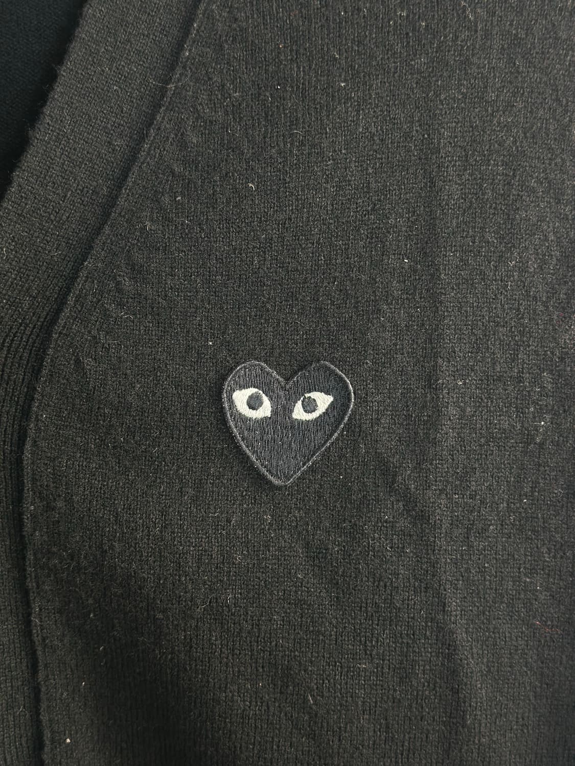 꼼데가르송 블랙 하트 가디건 (100-105) 정품 상품이미지5