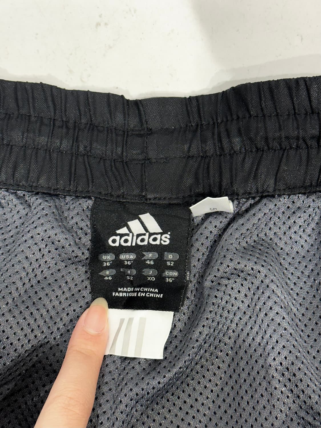 아디다스 블랙 그레이 삼선 와이드 트랙 팬츠 XL 상품이미지7