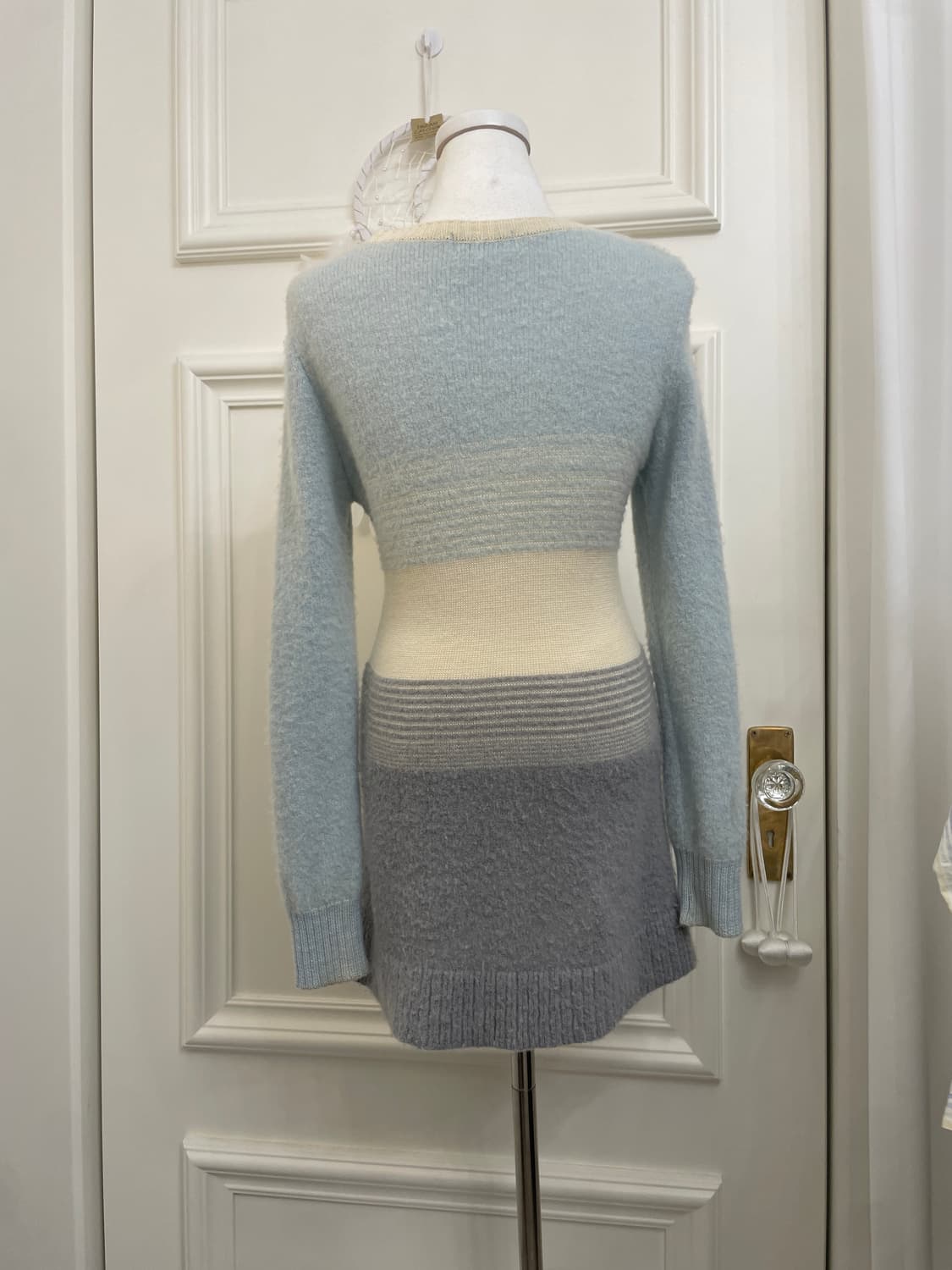 COURREGES mint gray wool sweater mini op 상품이미지3
