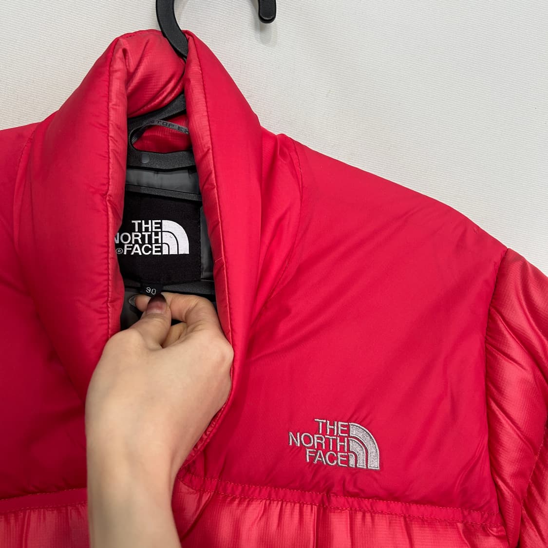 노스페이스 여성 구스다운 패딩 90 핑크 상품이미지2