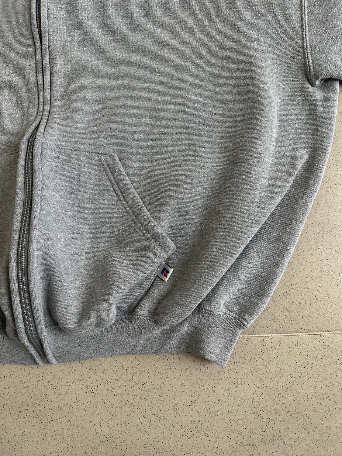 90s 빈티지 러셀 후드집업 그레이 XL 상품이미지3