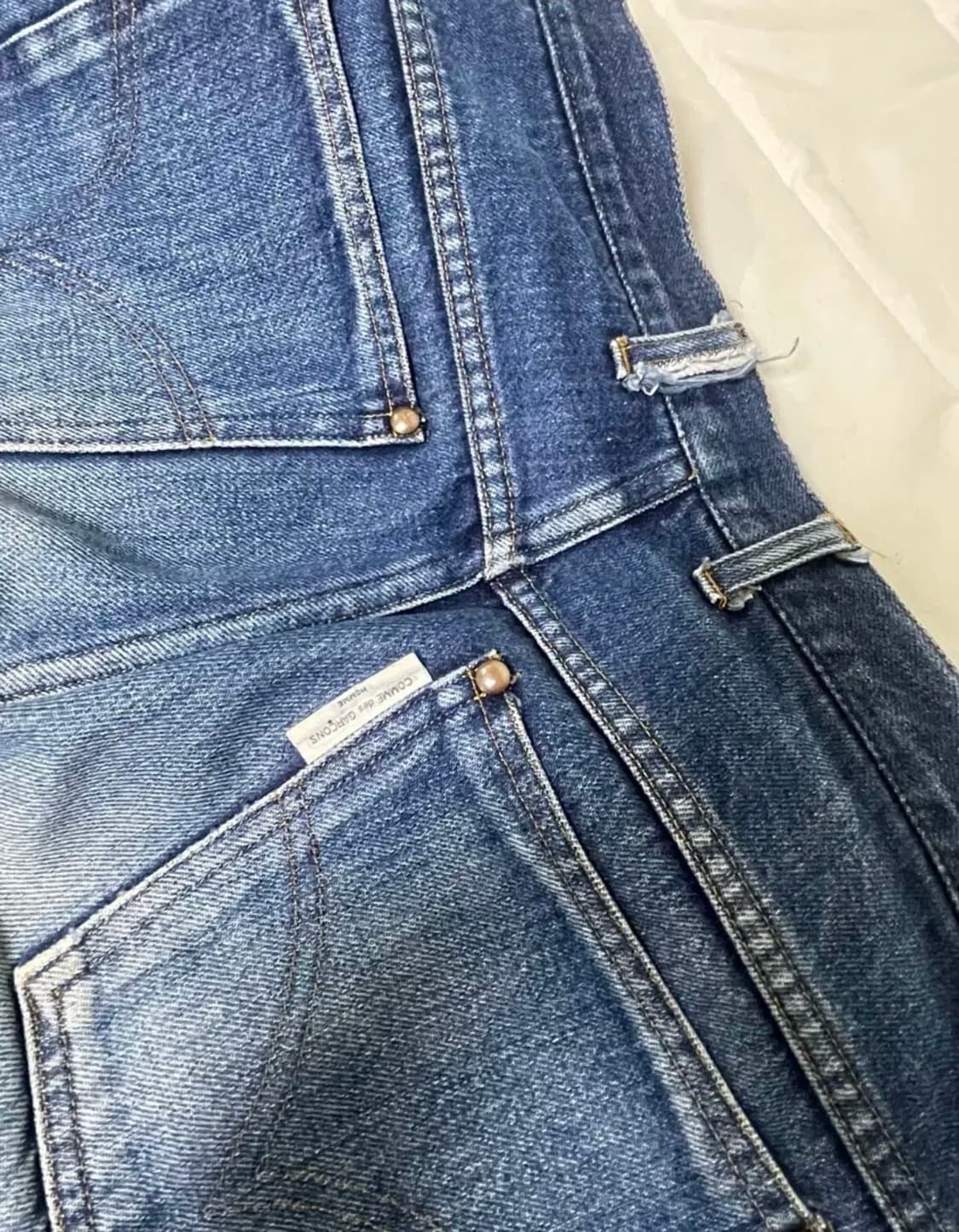 90s 꼼데가르송 옴므 배기 데님 상품이미지4