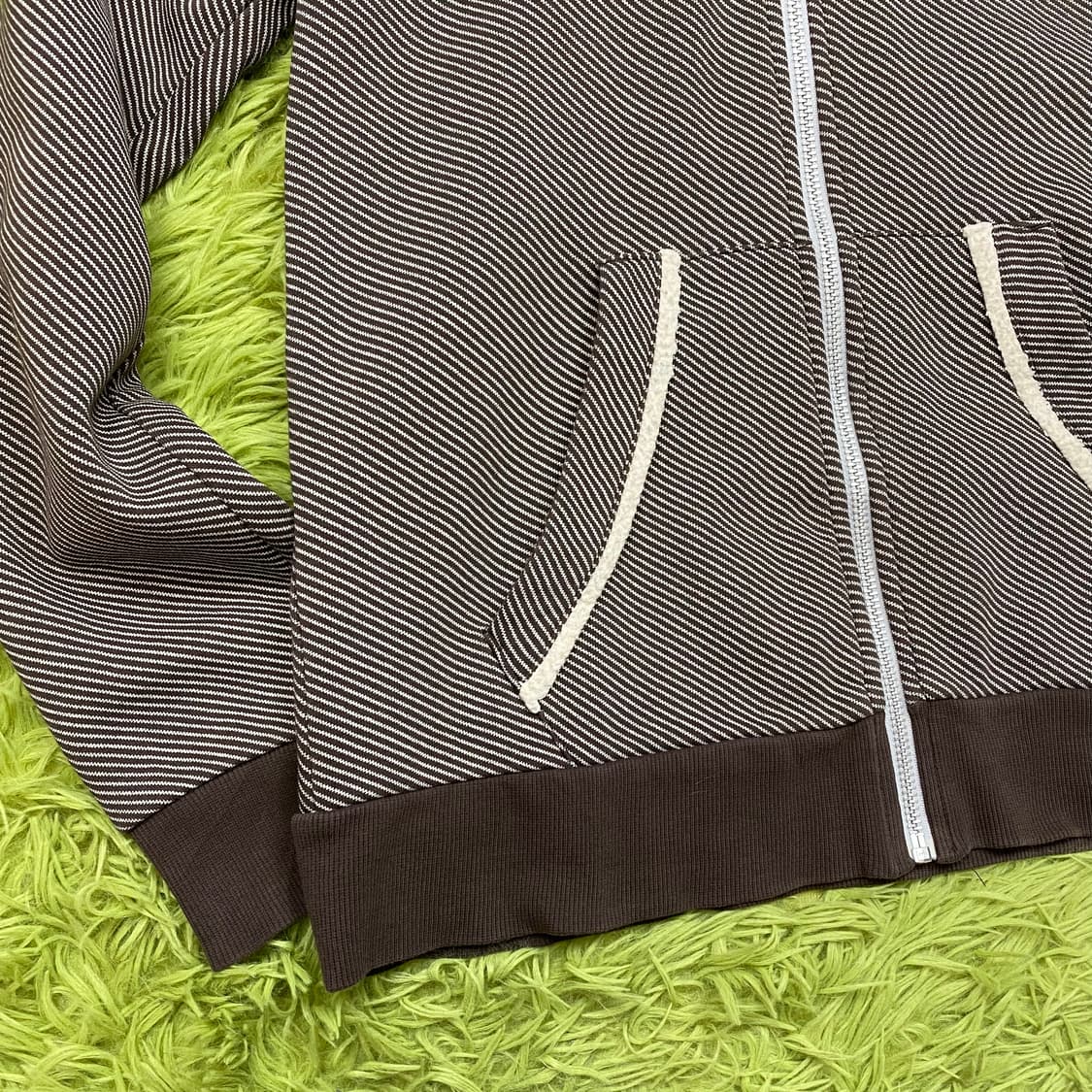 2000s 나이키 글리터 로고 쉐르파 라인 풀 집 후드 스웻 자켓 상품이미지4