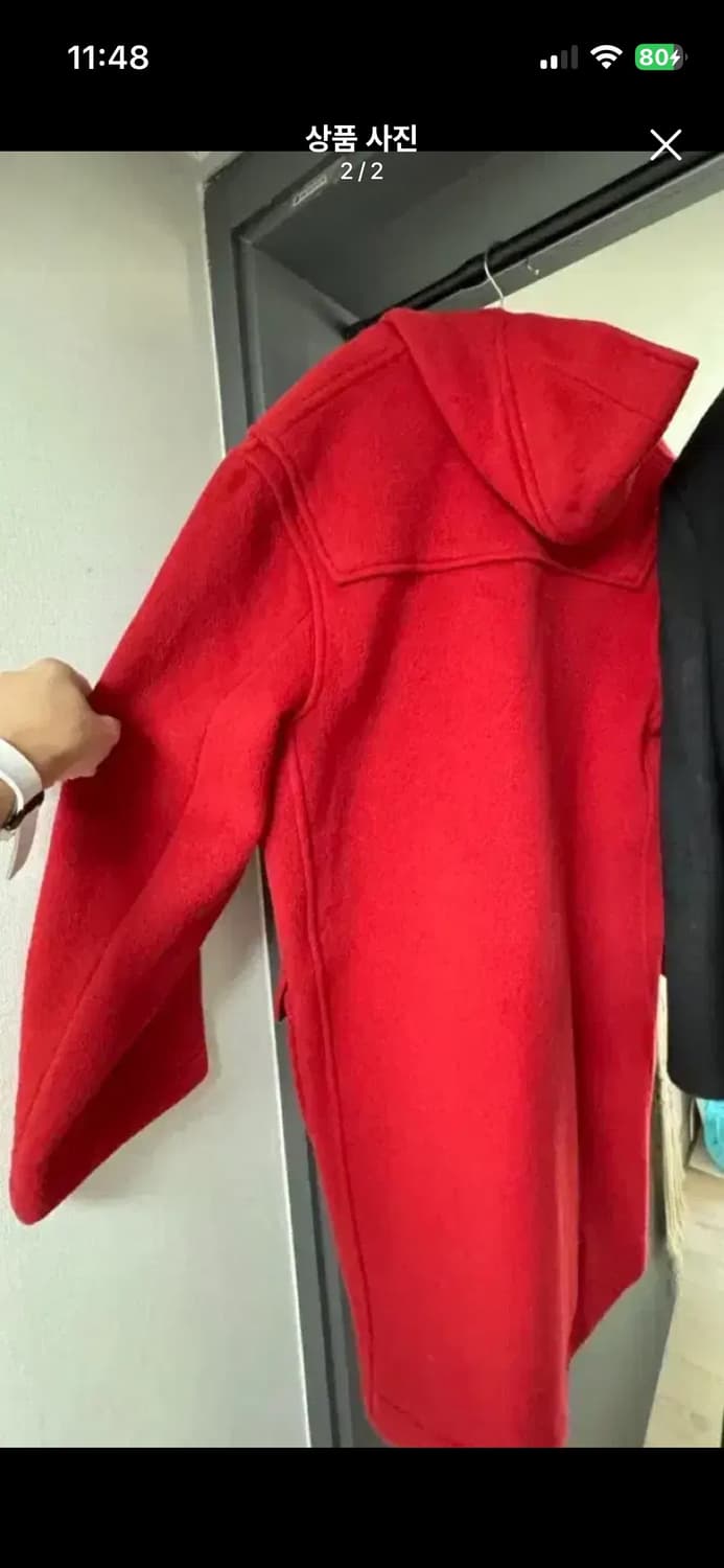 레드 더플코트 떡볶이 코트 빈티지  상품이미지2