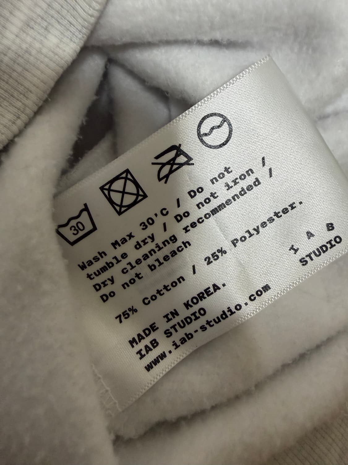 IAB 스튜디오 후드티 XL 라이트 그레이 상품이미지3