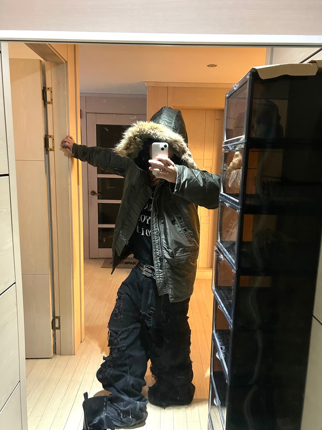 Khaki N2b Long Type Ma-1 Bomber Jacket 상품이미지3