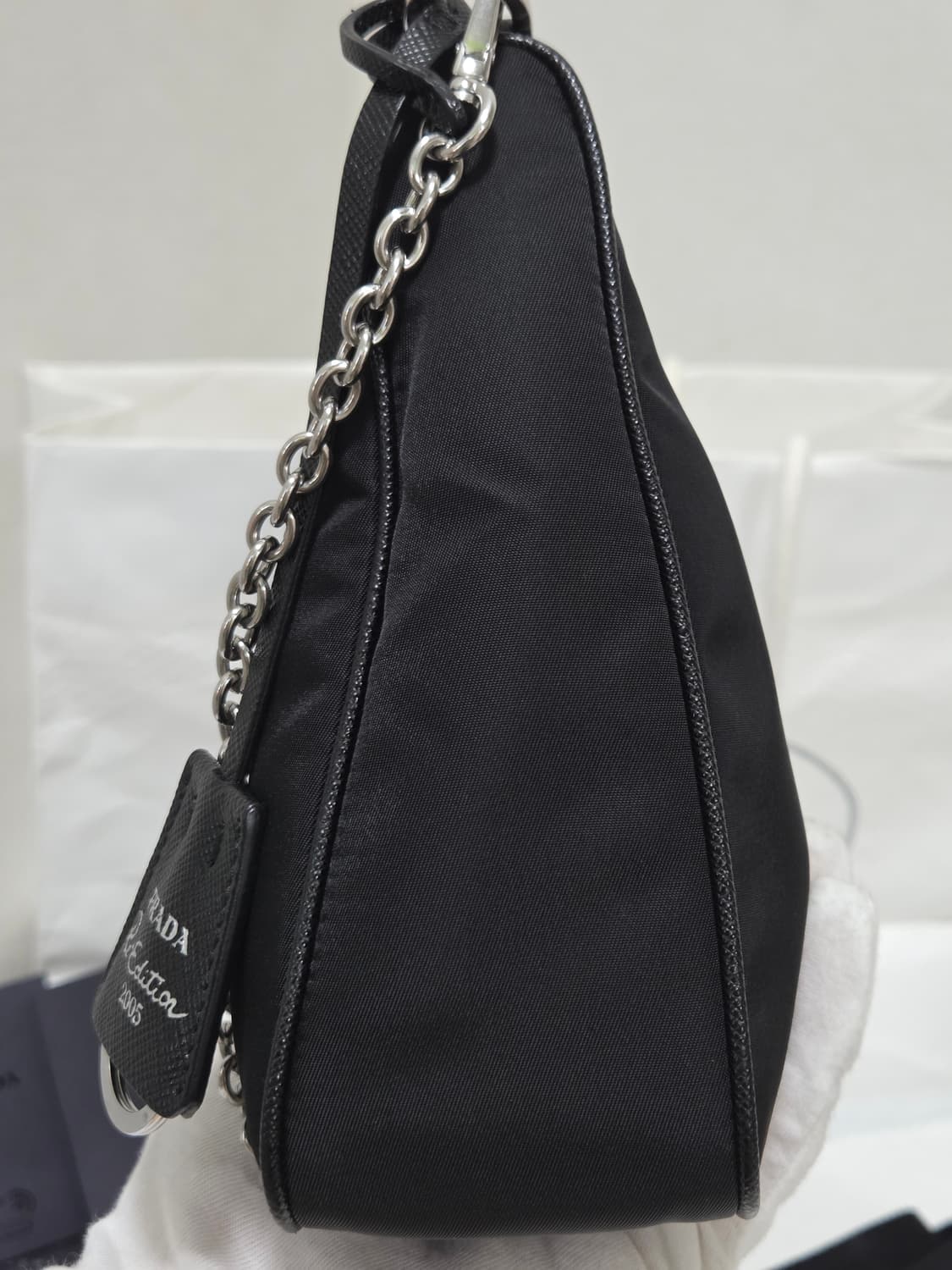 [새상품급] 프라다 리에디션 테수토 은장 체인 호보백  상품이미지7