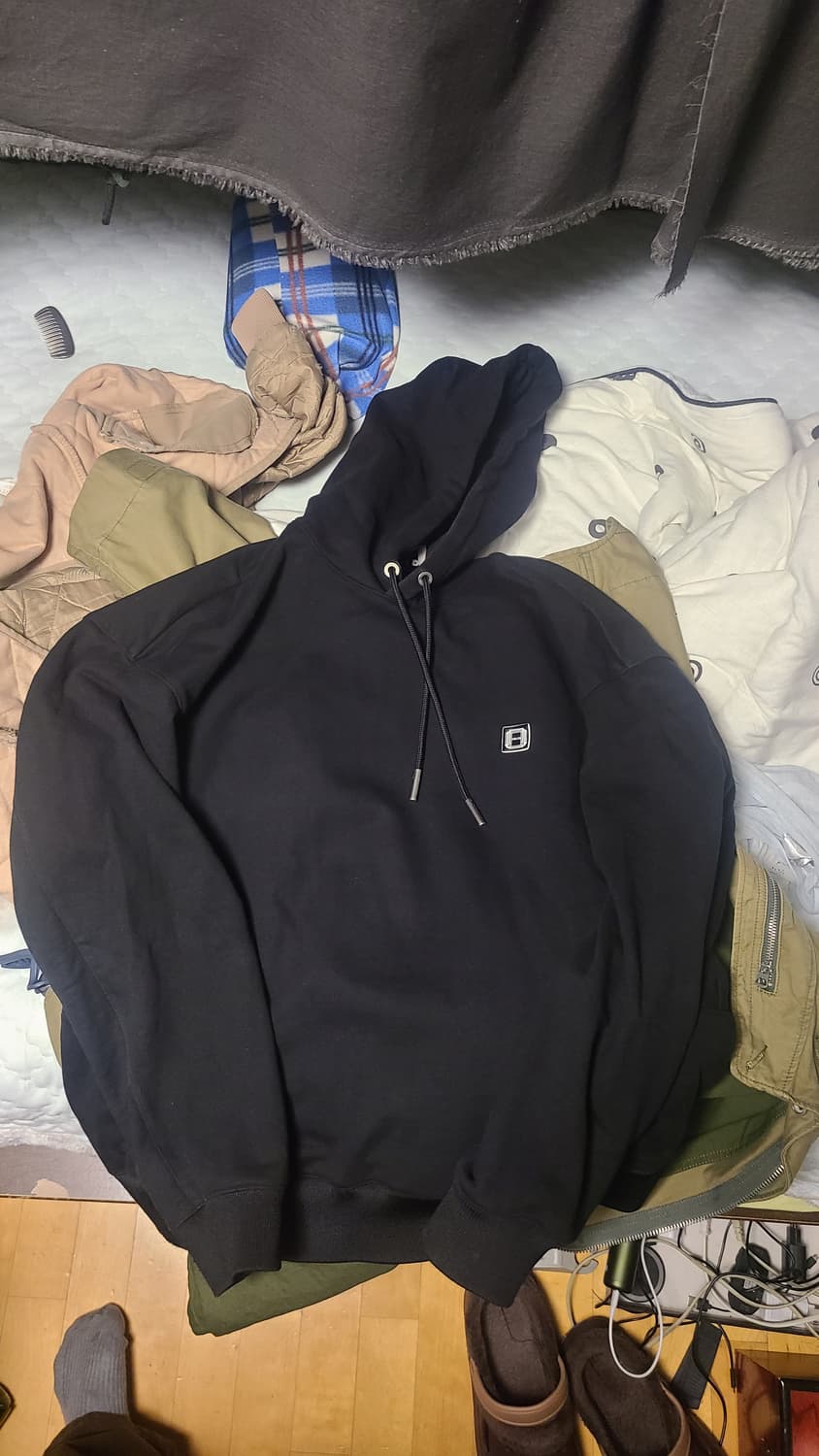 솔리드옴므 검정 후드 48사이즈 상품이미지1