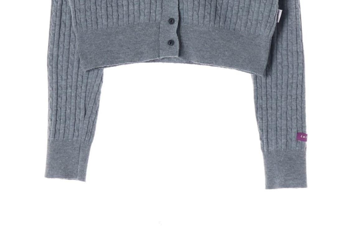 로맨틱크라운 x 타게토 콜라보 케이블 니트 가디건 F 상품이미지5