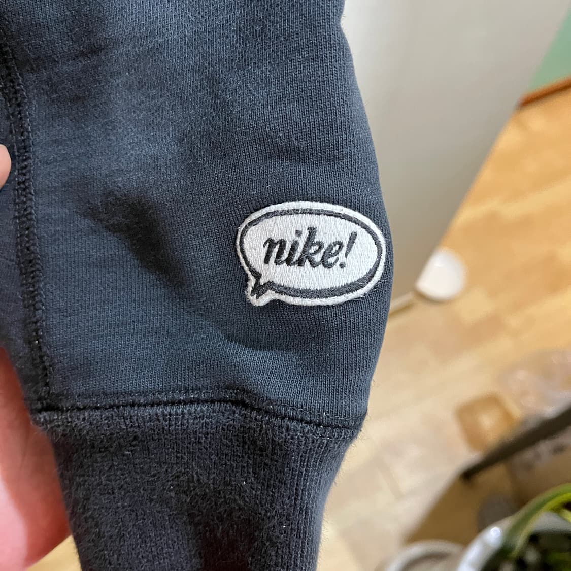 (L) 나이키 에어모지 후드 티셔츠 블랙 상품이미지3