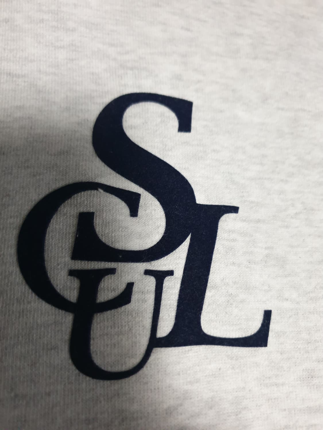 스컬프터 심볼 벨벳로고 세미크롭 오버 후드티 멜란지 (S) 상품이미지3