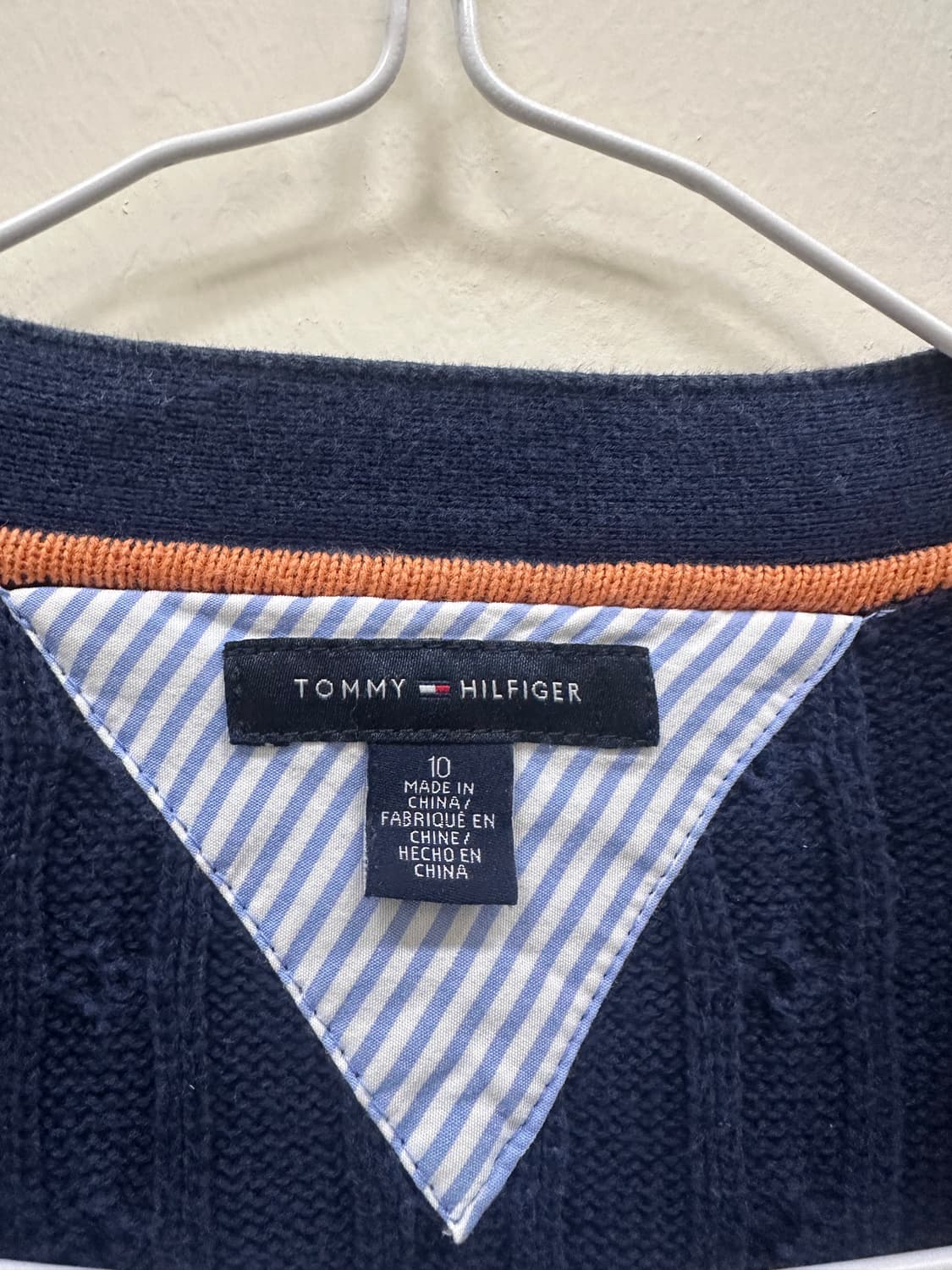 타미힐피거 네이비 꽈배기 가디건 상품이미지3