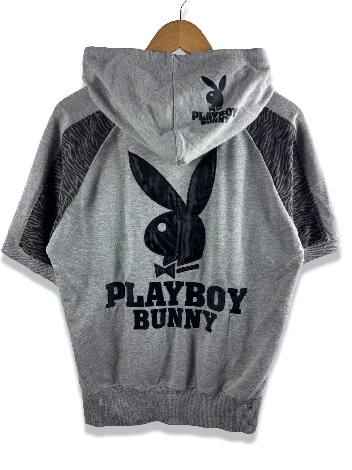 90S 플레이보이 버니 갸루 지브라 반팔 후드집업2391 상품이미지1