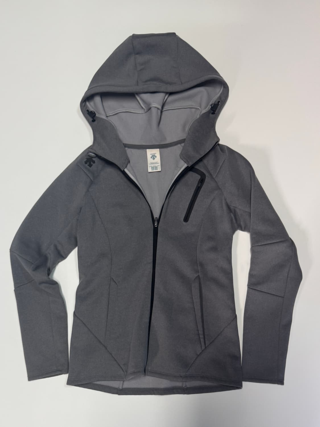 여성 데상트 기능성 트레이닝 기모 후드집업 그레이 상품이미지1