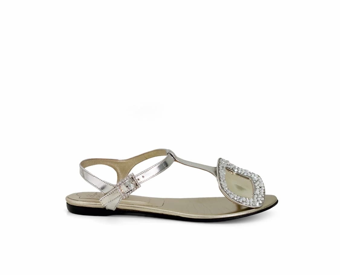 [34.5] 로저비비에 여성 비키비브 크리스탈 스트라스 샌들 뮬 골드 상품이미지3