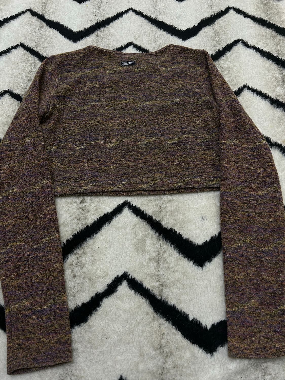 [Free]스컬프터 크롭 니트 긴팔 상품이미지4