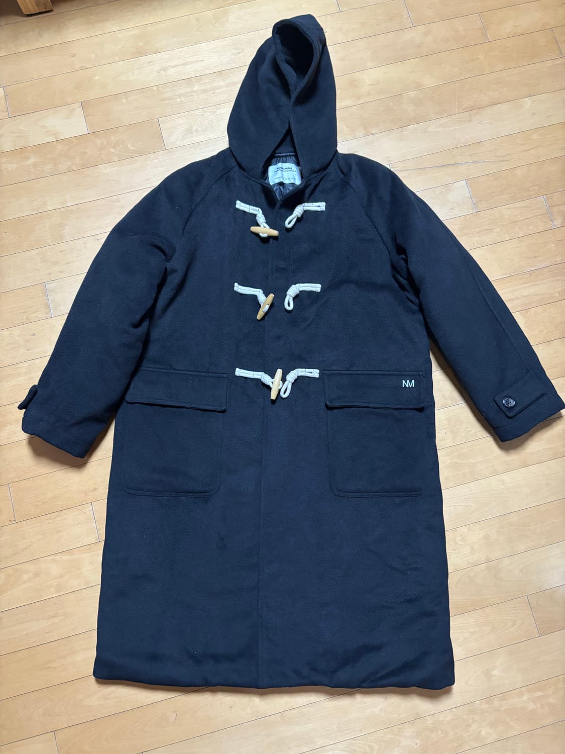 노매뉴얼 더플 코트 블랙 M 상품이미지1