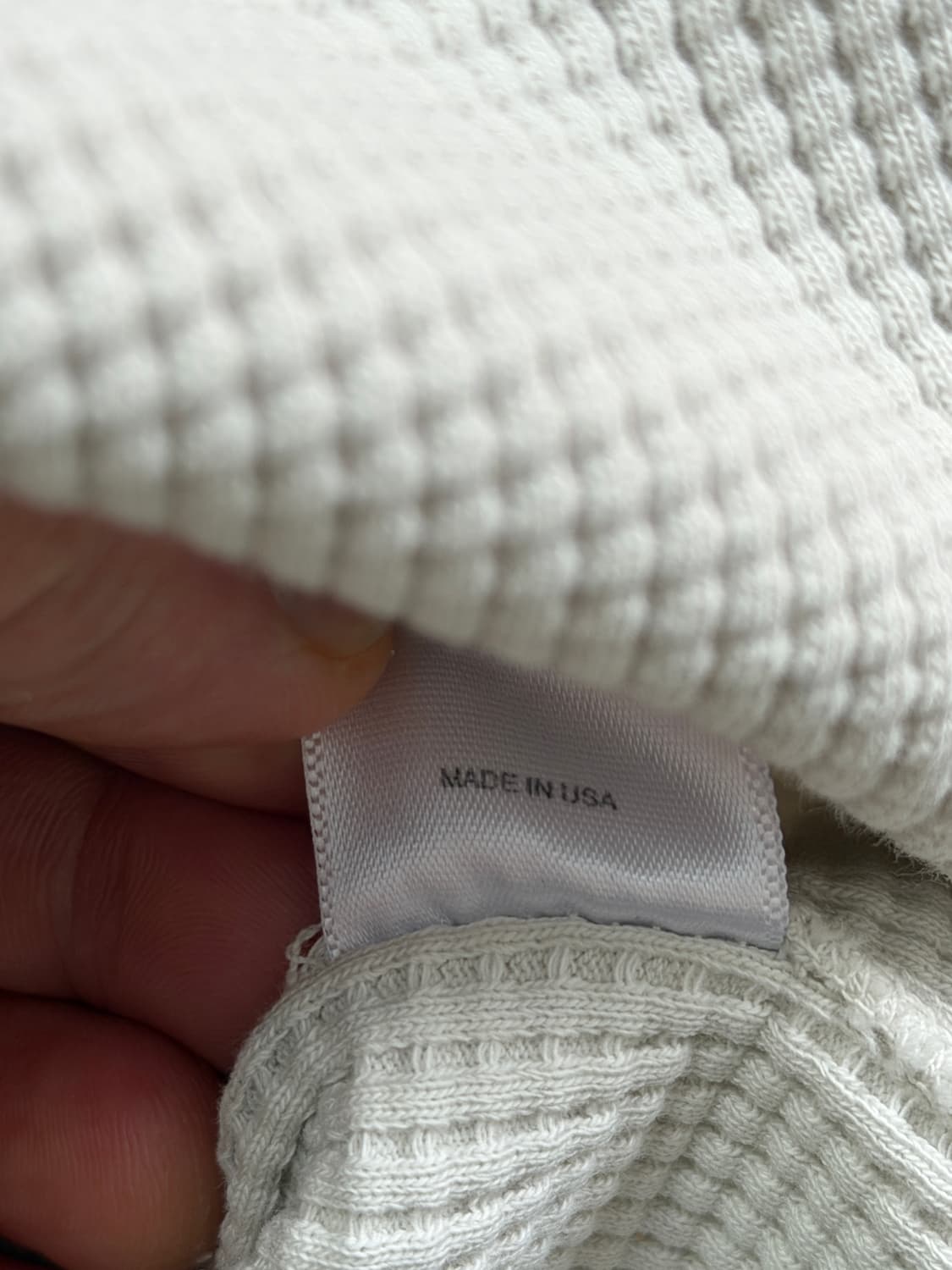 Lady White USA 코튼 와플 롱 슬리브 티셔츠 L 상품이미지6