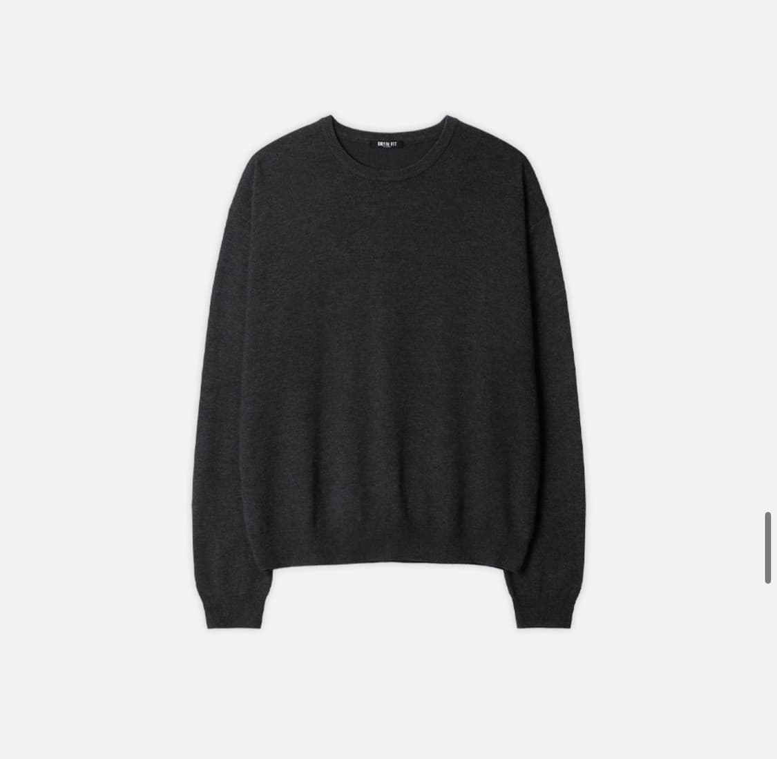 (L) 드로우핏 실크 라운드 풀오버 니트 [CHARCOAL] 판매 상품이미지7