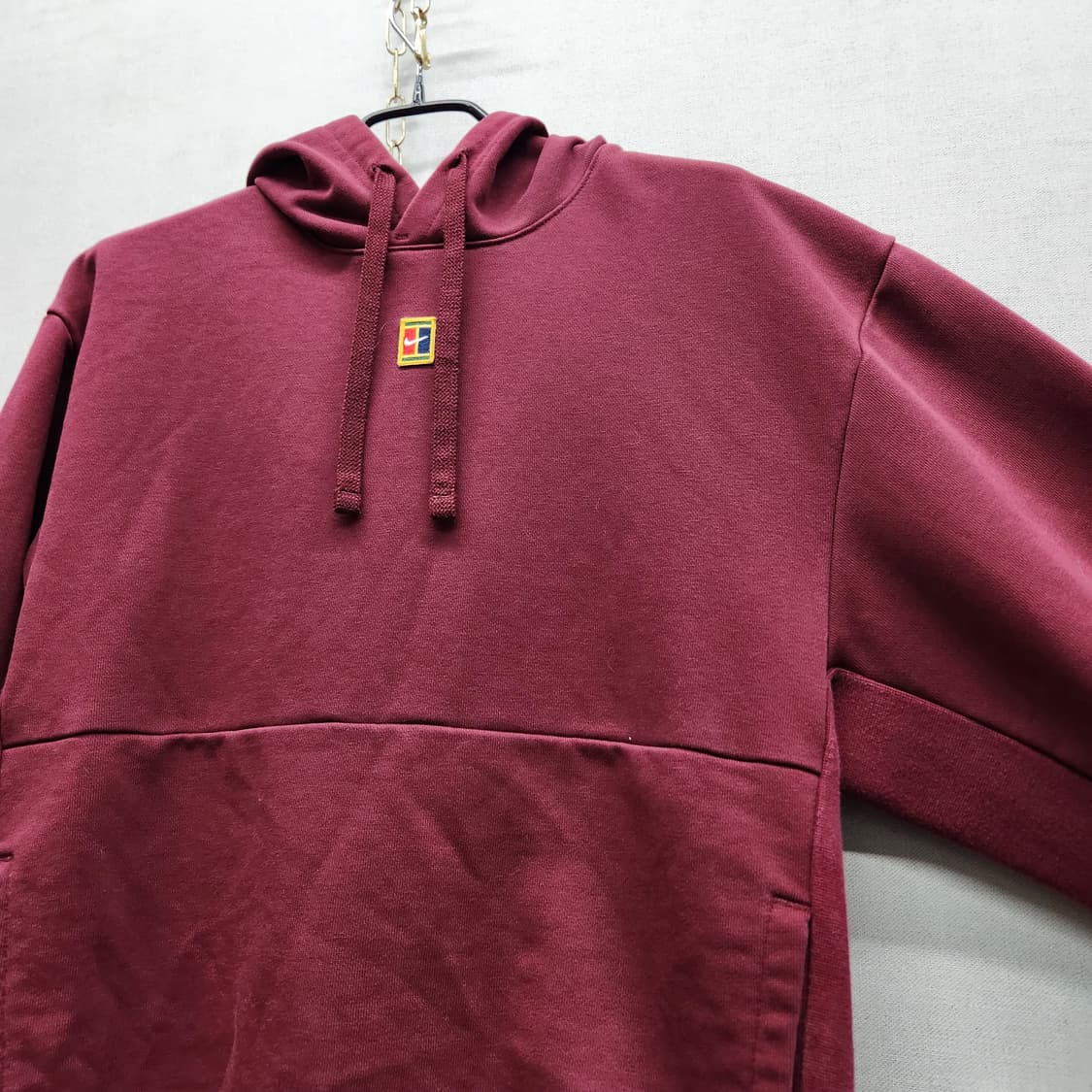 나이키 테니스코트 로고 헤리티지 버건디 후드티 M(L~XL) 상품이미지3