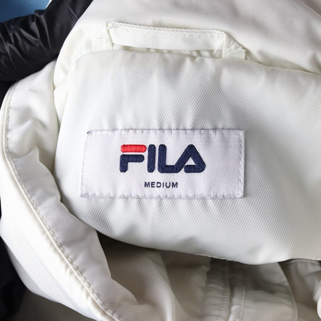 휠라 스카이블루 배색 올드스쿨 웜업 자켓 M 상품이미지5