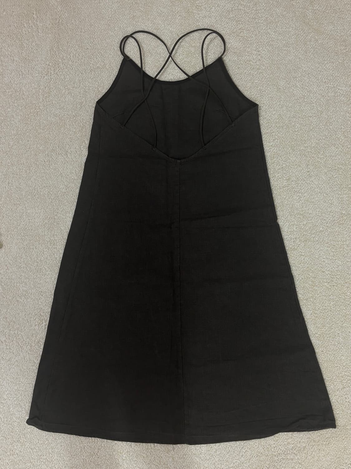 [러브앤쇼] 린넨 끈 원피스 (브라운) 상품이미지2