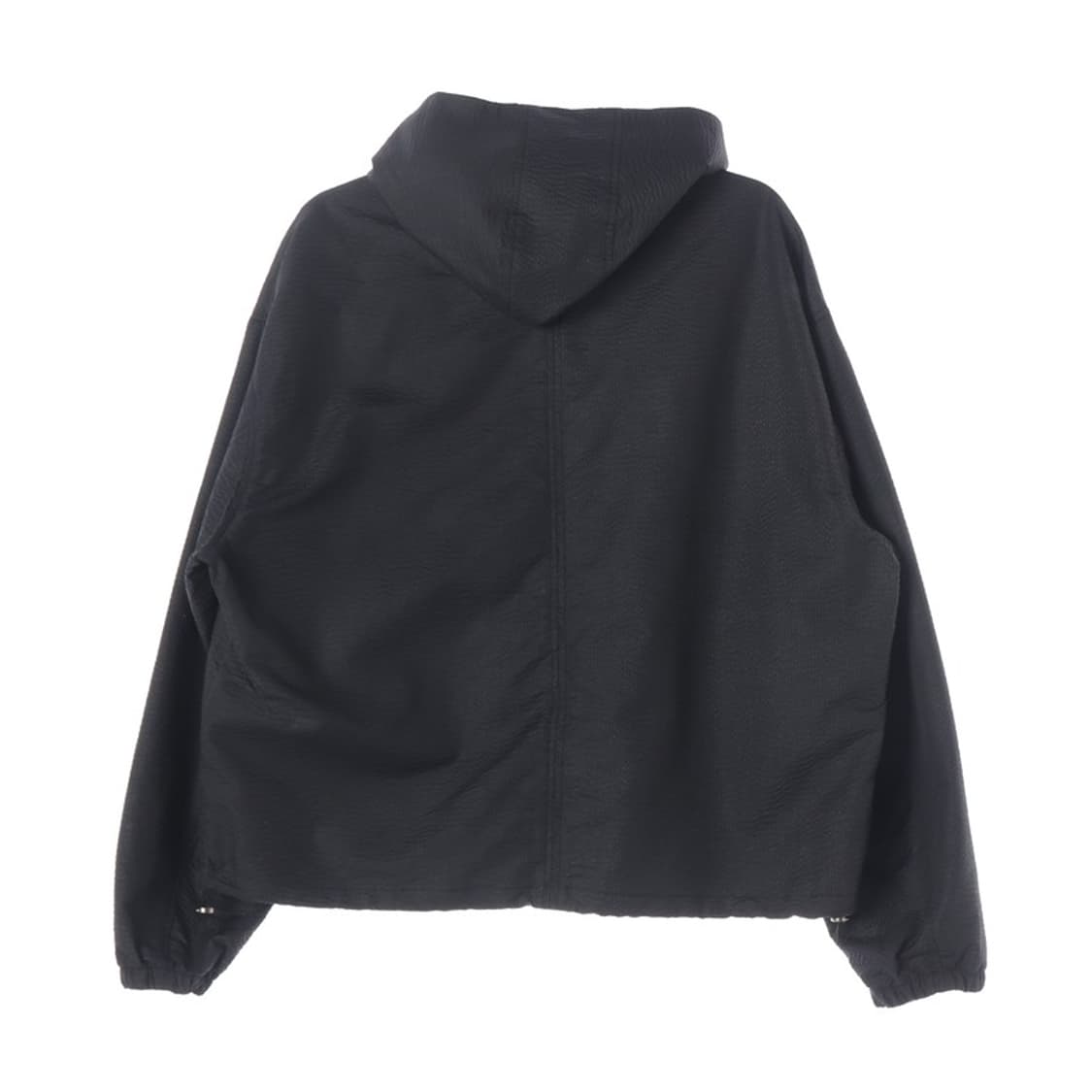 애드오프 시어서커 스트링 후드 점퍼 블랙 M 상품이미지2